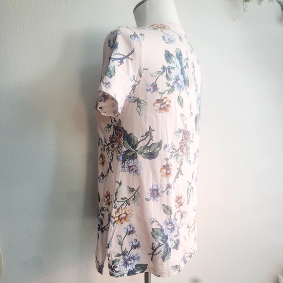 GERARD DAREL VALORA FLORAL-PRINT KNITTED V-NECK SHORT SLEEVE WOMEN'S SIZE MEDIUM - Picture 4 of 16